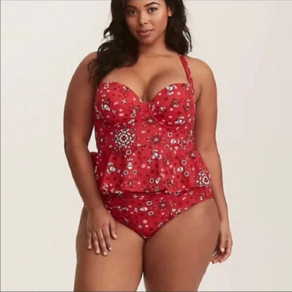 Torrid skull paisley midkini swimsuit - Picture 3 of 13